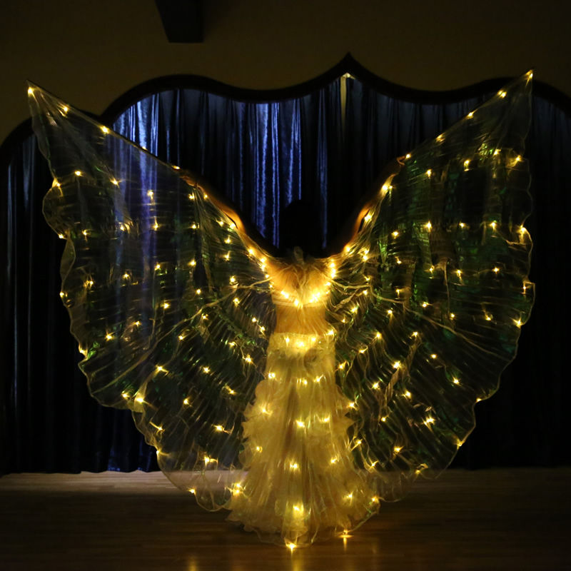 isis wings 6 colors change lights 420 Leds Light Up Leds Dance Capes Isis Wing With Telescopic Stick